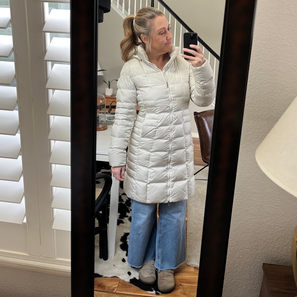 The North Face women’s cream 550 down filled parka size Small - Picture 2 of 15